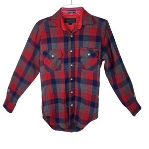 Men’s Mountain Tek wool blend flannel shirt hiking camping hunting siz…